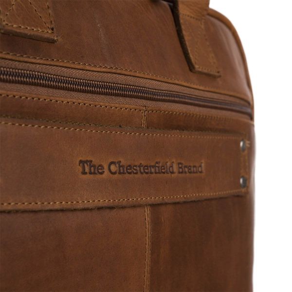 The Chesterfield Brand Calvi Laptoptas 15-15,6 inch - Echt leer - Cognac
