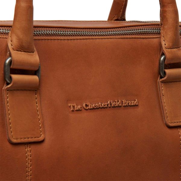 The Chesterfield Brand Salvador Laptoptas 15-15.6 inch - Echt leer - Cognac