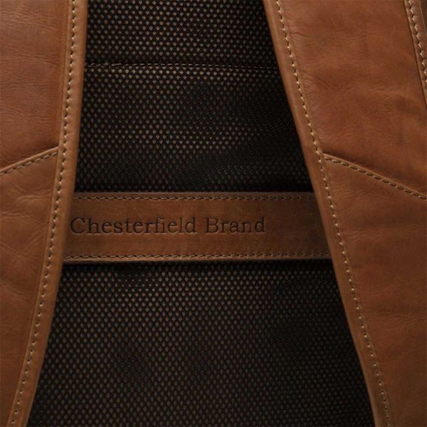The Chesterfield Brand Liverpool Laptop rugzak 17 inch - Echt leer - Cognac