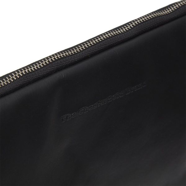 The Chesterfield Brand Clinton Laptop hoes 14 inch - Laptopsleeve - Echt leer - Zwart