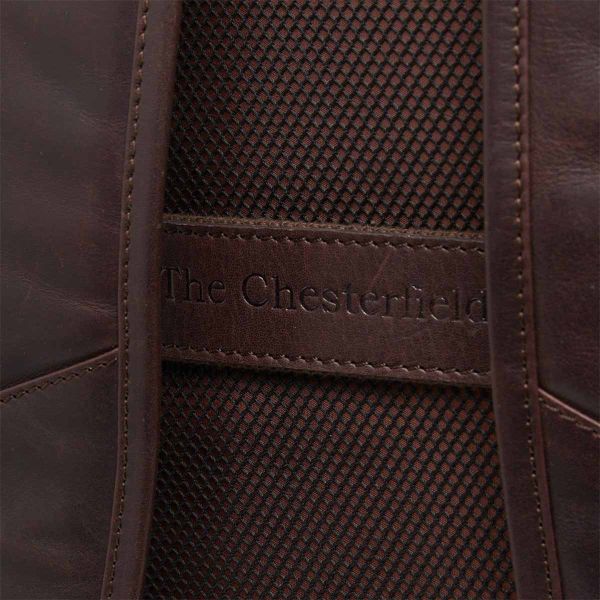 The Chesterfield Brand Savona Laptop rugzak 15-15.6 inch - Echt leer - Donkerbruin