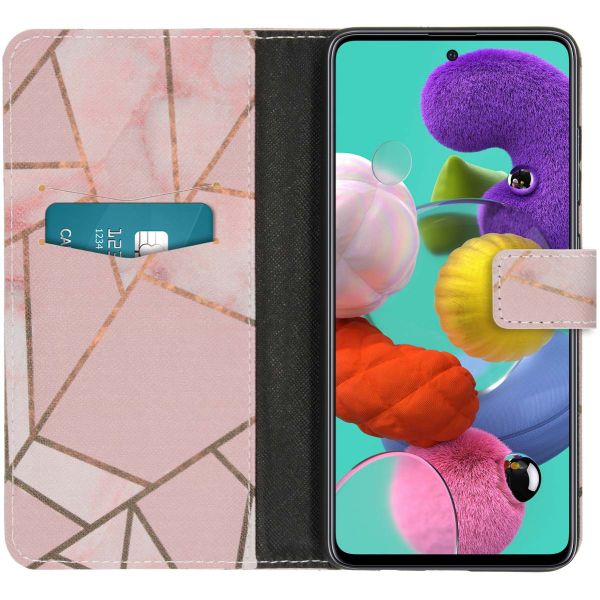 imoshion Design Softcase Bookcase Samsung Galaxy A51 - Pink Graphic