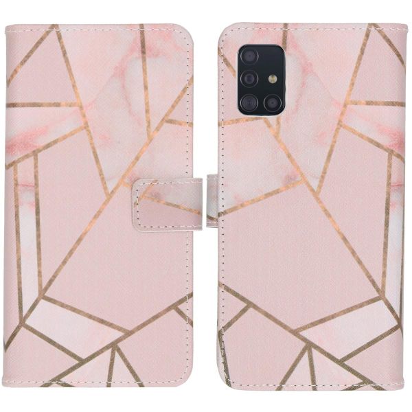 imoshion Design Softcase Bookcase Samsung Galaxy A51 - Pink Graphic