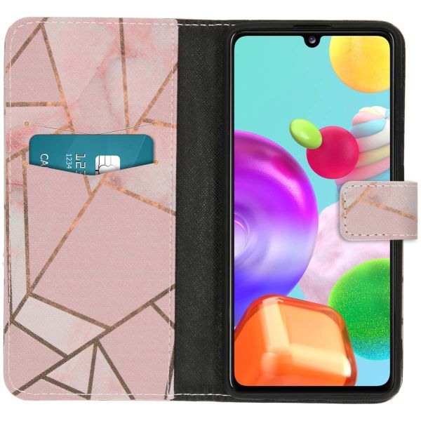 imoshion Design Softcase Bookcase Samsung Galaxy A41 - Pink Graphic