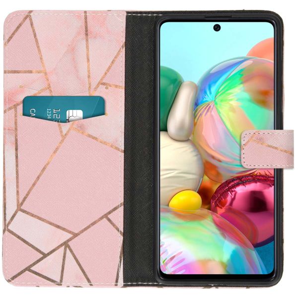 imoshion Design Softcase Bookcase Samsung Galaxy A71 - Pink Graphic