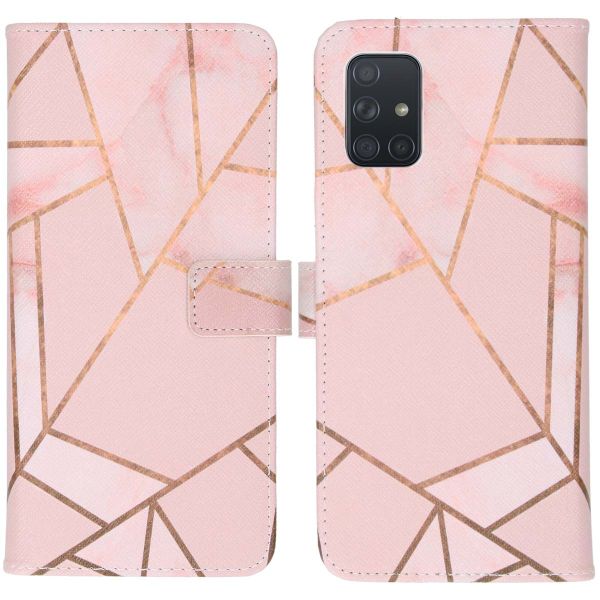 imoshion Design Softcase Bookcase Samsung Galaxy A71 - Pink Graphic