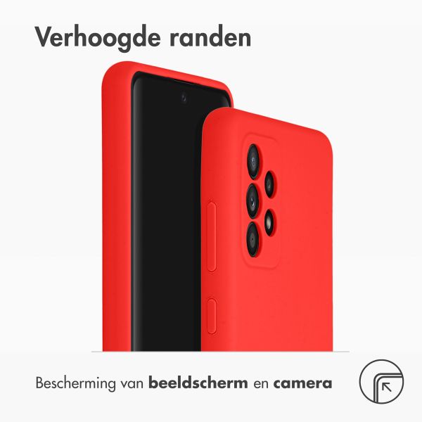 Accezz Liquid Silicone Backcover Samsung Galaxy A52(s) (5G/4G) - Rood