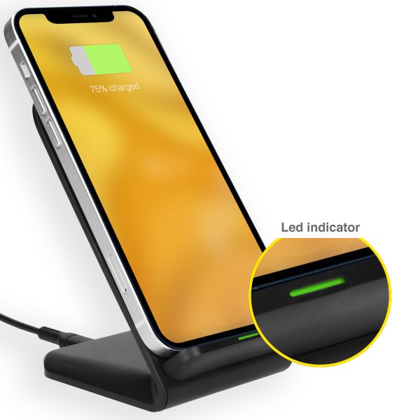 Accezz Qi Desk Wireless Charger - Draadloze oplader - 10 Watt - Zwart