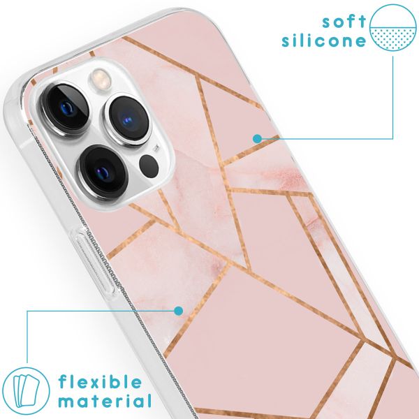 imoshion Design hoesje iPhone 13 Pro Max - Grafisch Koper / Roze