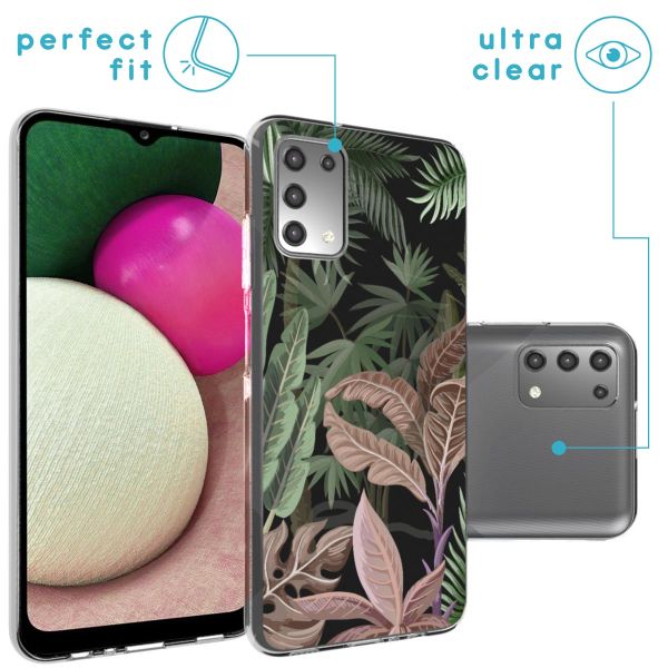 imoshion Design hoesje Samsung Galaxy A03s - Jungle - Groen / Roze