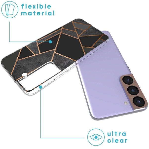 imoshion Design hoesje Samsung Galaxy S22 - Grafisch Koper / Zwart