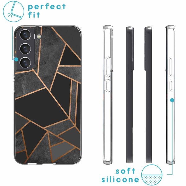 imoshion Design hoesje Samsung Galaxy S22 Plus - Grafisch Koper / Zwart