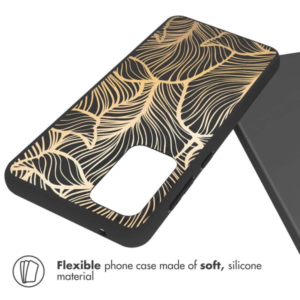 imoshion Design hoesje Samsung Galaxy A33 - Bladeren / Zwart