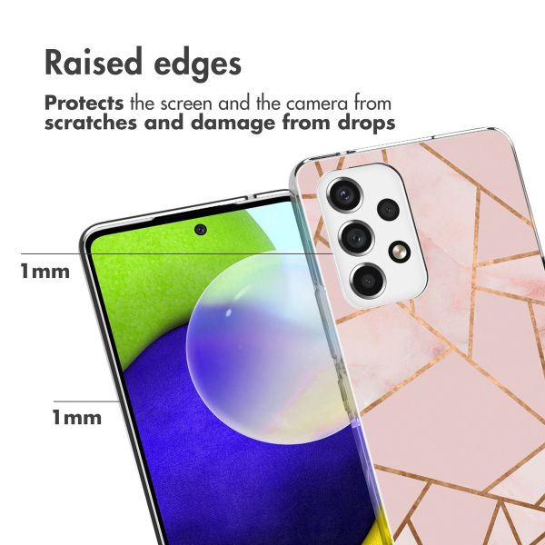 imoshion Design hoesje Samsung Galaxy A53 - Grafisch Koper / Roze