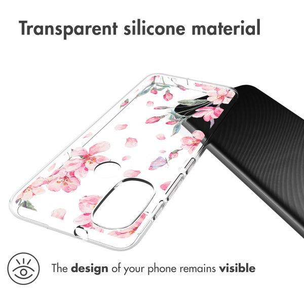 imoshion Design hoesje Motorola Moto E30 / E40 - Bloem - Roze