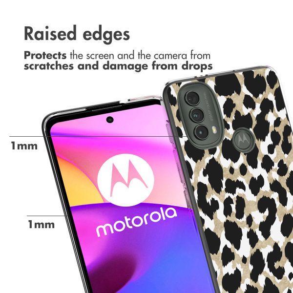 imoshion Design hoesje Motorola Moto E30 / E40 - Luipaard / Zwart