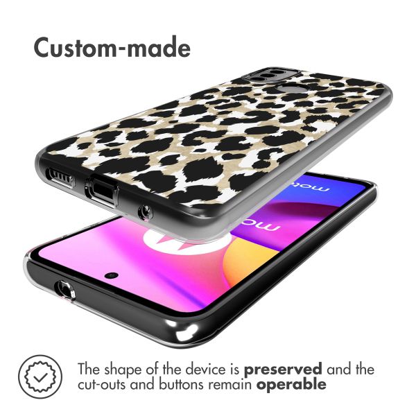 imoshion Design hoesje Motorola Moto E30 / E40 - Luipaard / Zwart