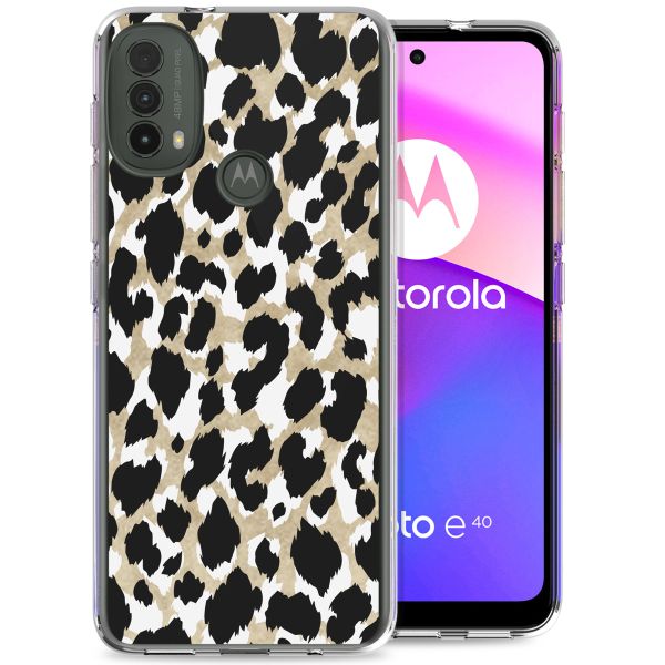 imoshion Design hoesje Motorola Moto E30 / E40 - Luipaard / Zwart