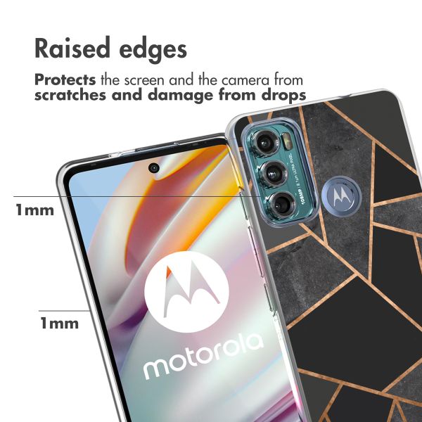 imoshion Design hoesje Motorola Moto G60 - Grafisch Koper / Zwart