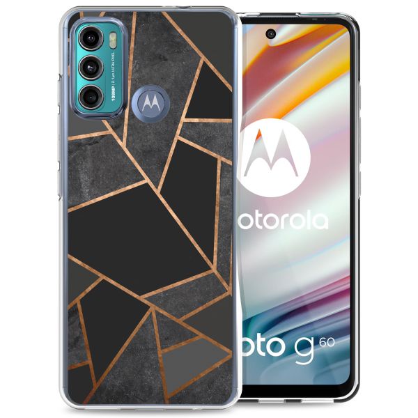 imoshion Design hoesje Motorola Moto G60 - Grafisch Koper / Zwart