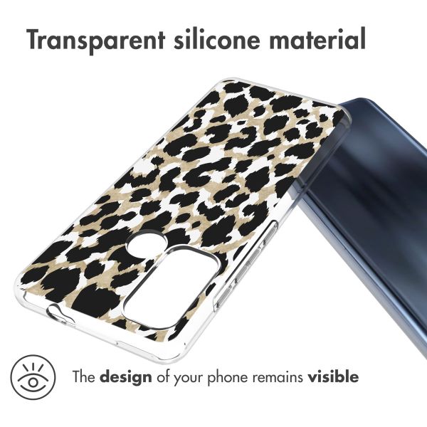 imoshion Design hoesje Motorola Moto G60 - Luipaard / Zwart