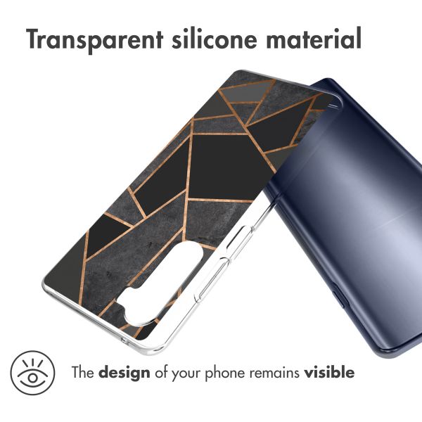 imoshion Design hoesje Motorola Moto G200 - Grafisch Koper / Zwart