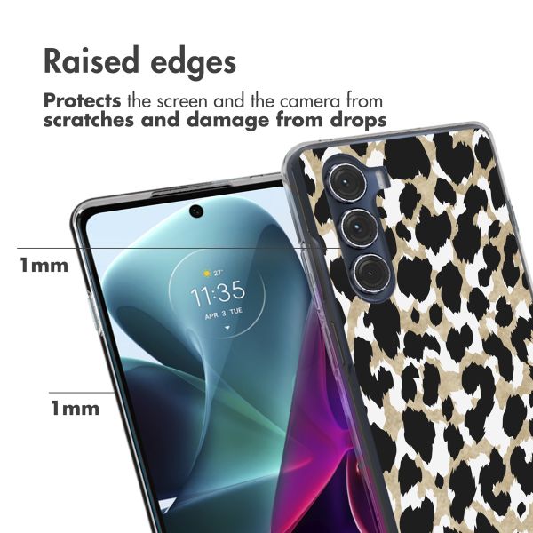 imoshion Design hoesje Motorola Moto G200 - Luipaard / Zwart