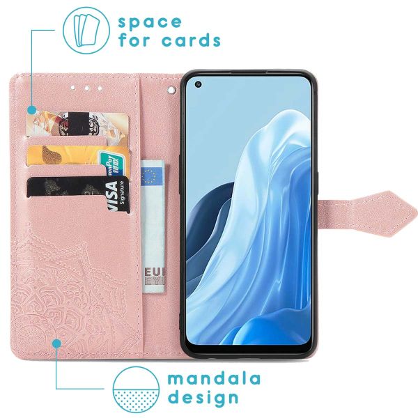 imoshion Mandala Bookcase Oppo Find X5 Lite 5G - Rosé Goud