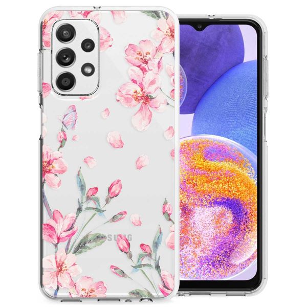 imoshion Design hoesje Samsung Galaxy A23 (5G) - Bloem - Roze