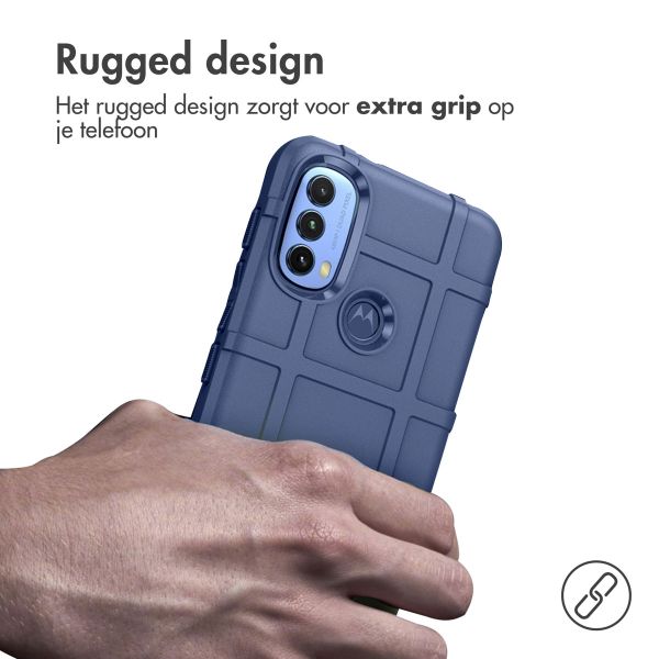 imoshion Rugged Shield Backcover Motorola Moto E20 / E30 / E40 - Donkerblauw