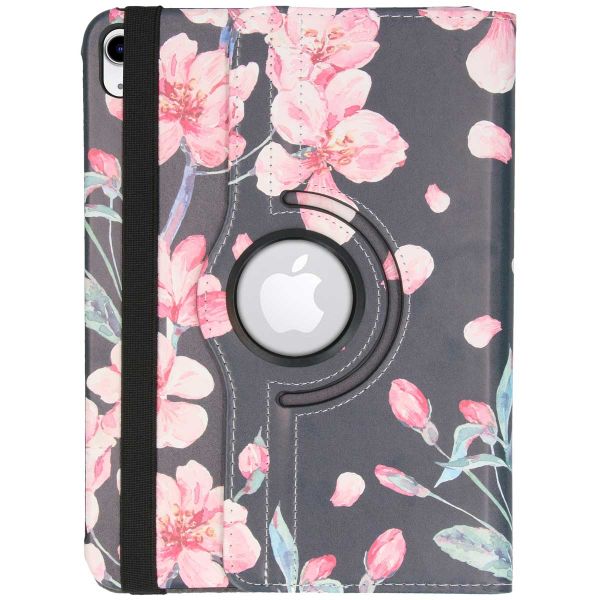 imoshion 360° Draaibare Design Bookcase iPad 10 (2022) 10.9 inch - Blossom Watercolor Black