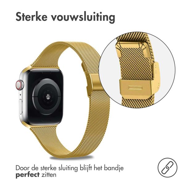 imoshion Milanees vouwbandje Apple Watch Series 1-9 / SE - 38/40/41 mm / Series 10 - 42 mm - Goud