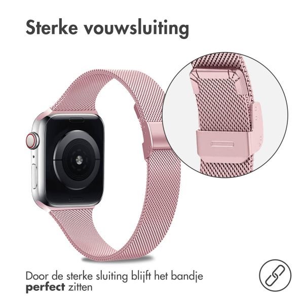 imoshion Milanees vouwbandje Apple Watch Series 1-9 / SE - 38/40/41 mm / Series 10 - 42 mm - Roze