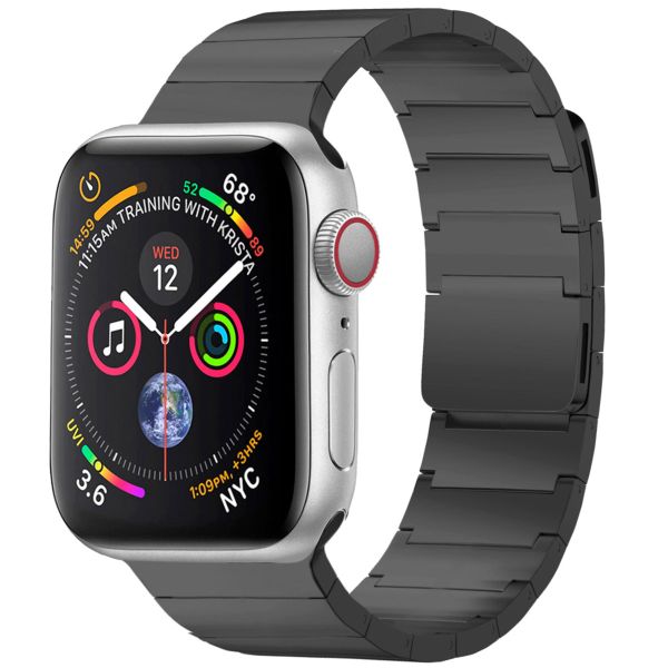 Selencia Stalen magnetisch bandje Apple Watch Series 1-9 / SE - 38/40/41 mm / Series 10 - 42 mm - Zwart