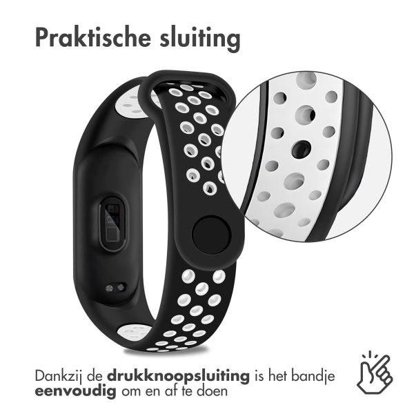 imoshion Siliconen sport bandje Xiaomi Mi Band 7 - Zwart / Wit