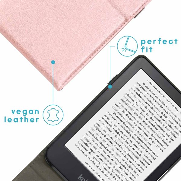 imoshion Stand Flipcase Kobo Clara 2E / Tolino Shine 4 - Rosé Goud