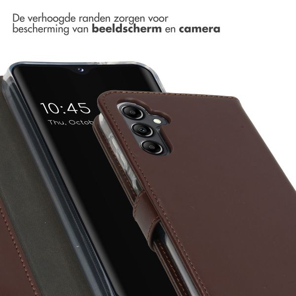 Selencia Echt Lederen Bookcase Samsung Galaxy A14 (5G) - Bruin