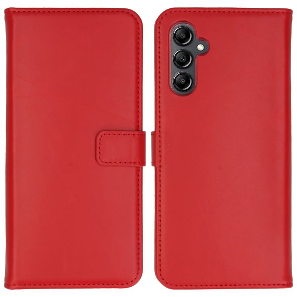 Selencia Echt Lederen Bookcase Samsung Galaxy A14 (5G) - Rood