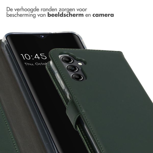 Selencia Echt Lederen Bookcase Samsung Galaxy A14 (5G) - Groen