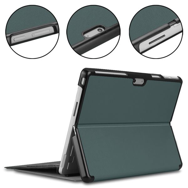 imoshion Trifold Bookcase Microsoft Surface Pro 9 / Pro 10 - Donkergroen