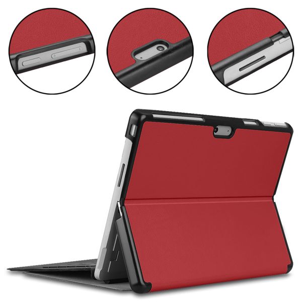 imoshion Trifold Bookcase Microsoft Surface Pro 9 / Pro 10 - Rood