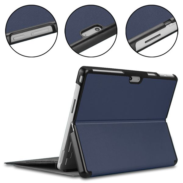 imoshion Trifold Bookcase Microsoft Surface Pro 9 / Pro 10 - Donkerblauw