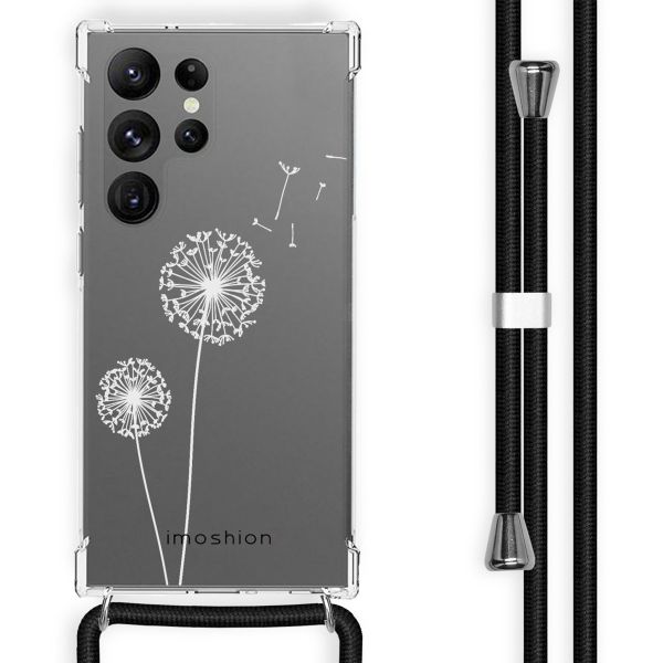 imoshion Design hoesje met koord Samsung Galaxy S23 Ultra - Paardenbloem - Wit