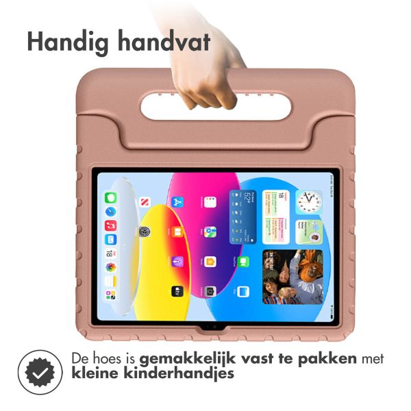 imoshion Kidsproof Backcover met handvat iPad 10 (2022) 10.9 inch - Dusty Pink