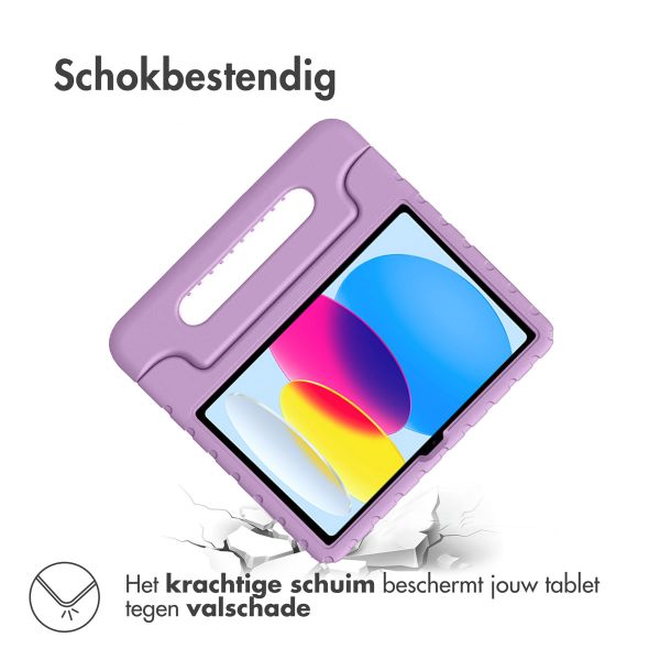 imoshion Kidsproof Backcover met handvat iPad 10 (2022) 10.9 inch - Lila