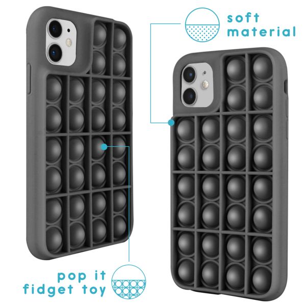imoshion Pop It Fidget Toy - Pop It hoesje iPhone 12 (Pro) - Zwart