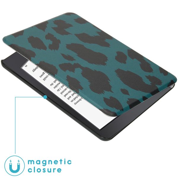 imoshion Design Slim Hard Case Sleepcover Amazon Kindle Paperwhite 4 - Green Leopard