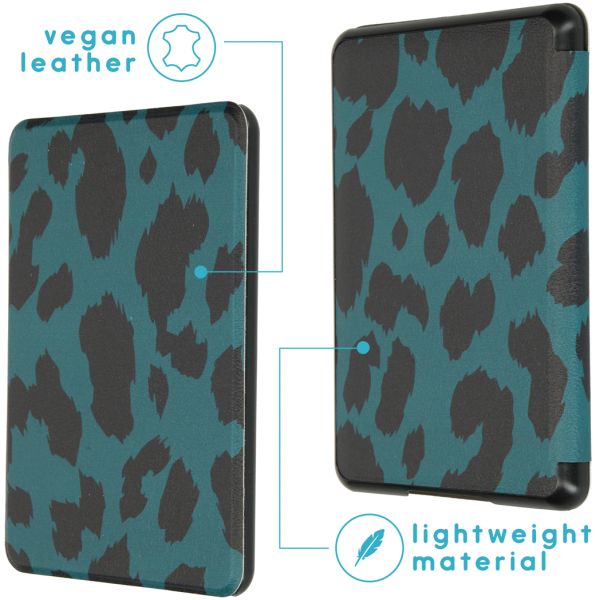 imoshion Design Slim Hard Case Sleepcover Amazon Kindle Paperwhite 4 - Green Leopard