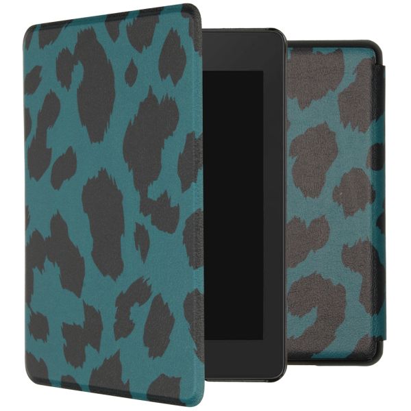 imoshion Design Slim Hard Case Sleepcover Amazon Kindle Paperwhite 4 - Green Leopard