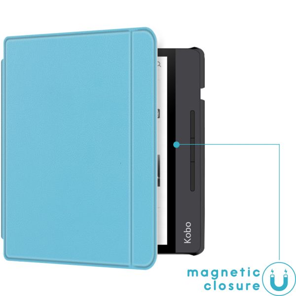 imoshion Slim Hard Case Sleepcover met stand Kobo Libra H2O - Lichtblauw